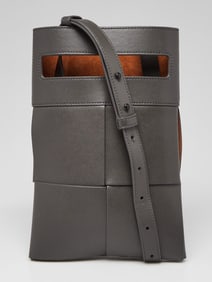 Bottega Veneta Grey Maxi Intrecciato Woven