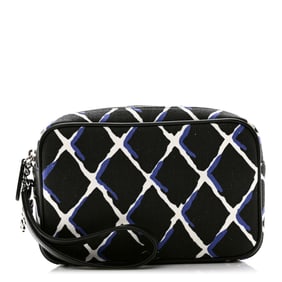 Chanel Canvas Airline Cosmetic Case Blue