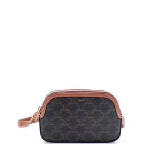 Celine Camera Bag Triomphe Coated Canvas