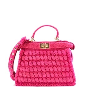 Fendi Peekaboo ISeeU Bag Woven Shearling