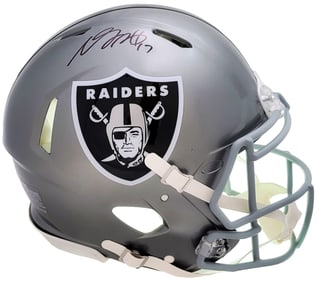 davante adams autographed raiders flash full