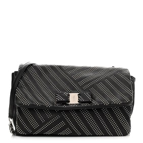 Salvatore Ferragamo Calfskin Studded Gelly Bag