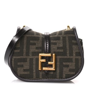 Fendi Fabric Jacquard Vitello Cher Cuoio