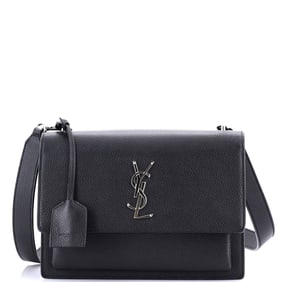 Saint Laurent Sunset Satchel Leather Medium