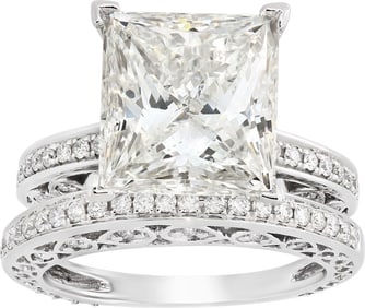 GIA certified 6.59 carat rectangular modified