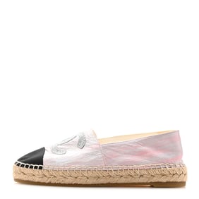 Chanel Laminated Lambskin Grosgrain Embroidered CC