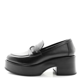Chanel Calfskin CC Platform Loafers 37