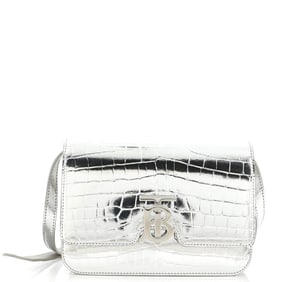 Burberry TB Flap Bag Embossed Metallic