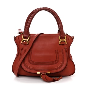 Chloe Calfskin Medium Marcie Satchel Coral