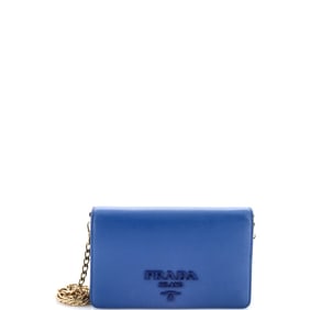 Prada Monochrome Wallet on Chain Saffiano