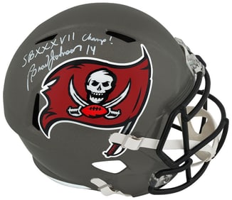 brad johnson signed buccaneers riddell f/s
