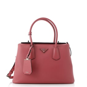 Prada Turnlock Cuir Twin Tote Saffiano