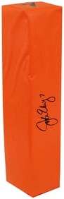 john elway (broncos) signed orange endzone