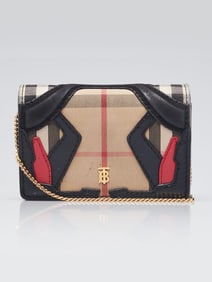 Burberry House Check/Black Leather Jessie Mini