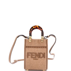 Fendi Sunshine Shopper Tote Wool Mini