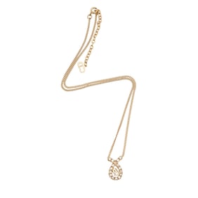 Dior Vintage Crystal Teardrop Necklace