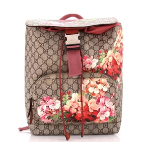 Gucci Buckle Backpack Blooms Print GG