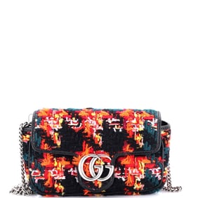 Gucci GG Marmont Flap Bag Tweed