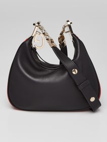 Gucci Black Leather Vintage Web Small