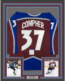 framed autographed/signed jt j.t. compher 33x42
