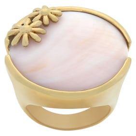 Large Agate stone ring set in