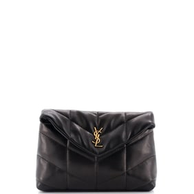 Saint Laurent LouLou Puffer Clutch Leather