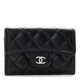 Chanel Caviar Quilted Flap Card Holder