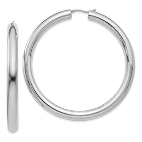 Sterling Silver RP 5mm Tube Earrings