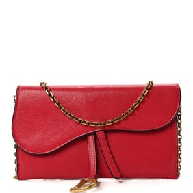 Christian Dior Goatskin Saddle Long Wallet