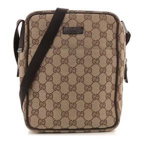 Gucci Monogram Messenger Bag Brown