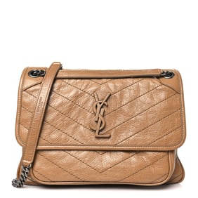Saint Laurent Crinkled Calfskin Matelasse Monogram