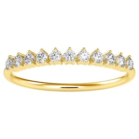 0.24 Carat Diamond 18K Yellow Gold Ring