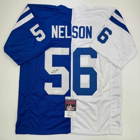autographed/signed quenton nelson indianapolis split football