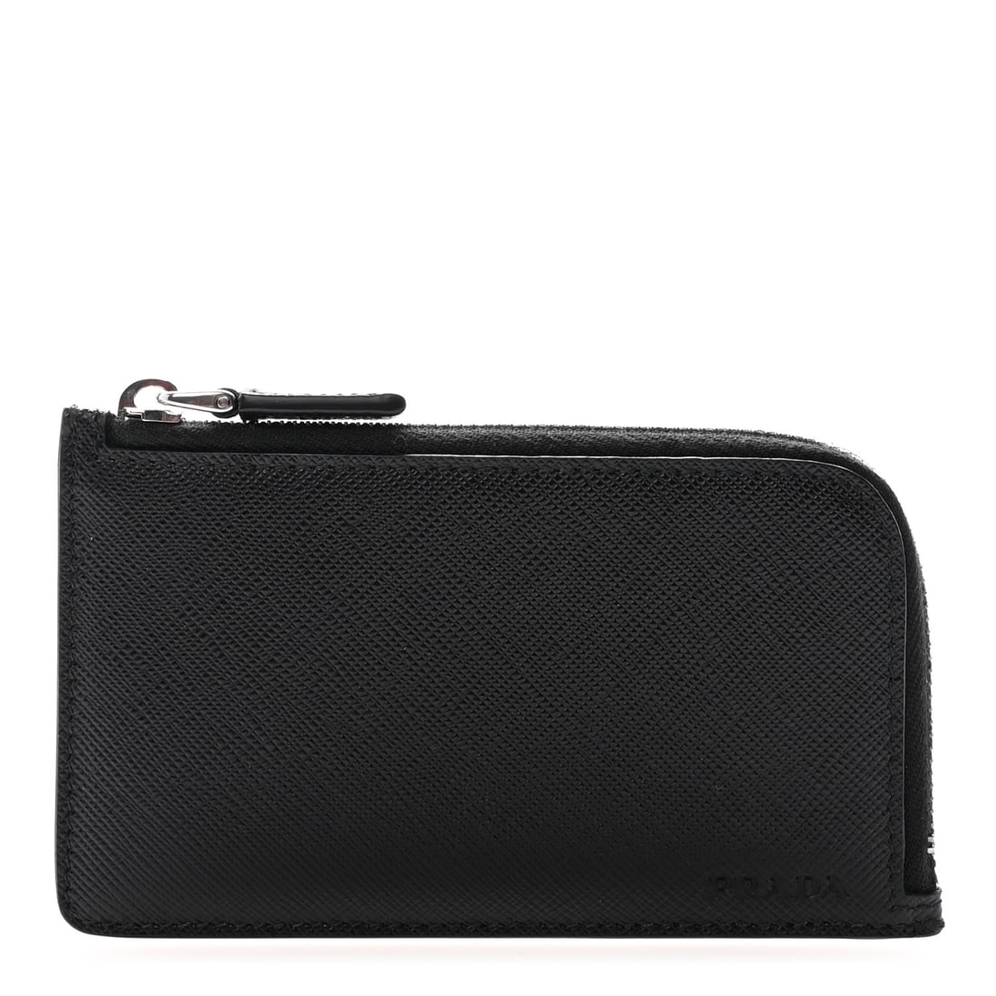 Prada Saffiano Zip Card Holder Black: Prada Saffiano Zip Card Holder Black Brand: PRADA Condition: Excellent Condition Details: Exterior: Pilling, , Box Length: 5 in Height: 3.25 in Width: 0.75 in SKU no: RBJ1597769