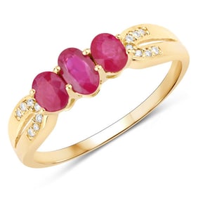 0.75 CT Genuine Mozambique Ruby and