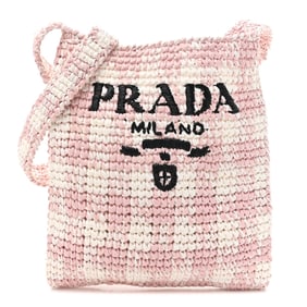 Prada Yarn Raffia Effect Crochet Embroidered