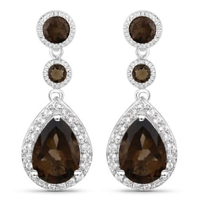 7.34 CT Genuine Smoky Quartz and