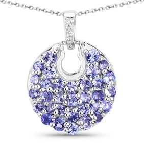 1.78 CT Genuine Tanzanite 14K White