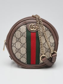 Gucci Beige/Ebony GG Canvas Ophidia Round