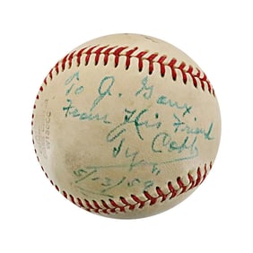ty cobb detroit tigers autographed signed