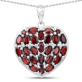 6.98 CT Genuine Garnet and White