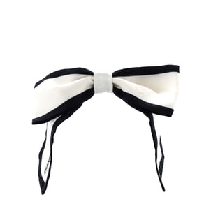 Chanel Bow Hair Tie Printed Silk