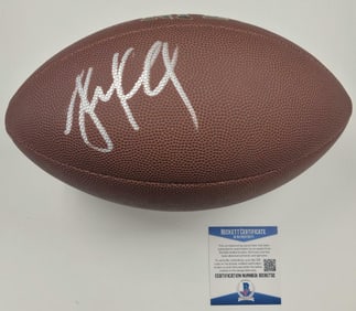 luke kuechly signed football carolina panthers