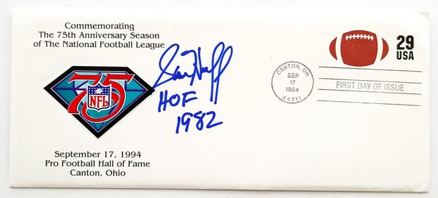sam huff new york giants signed