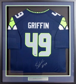 seahawks shaquem griffin autographed framed blue