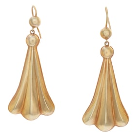 Greek drop earrings in 18k yellow