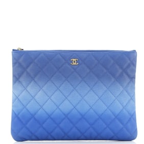 Chanel O Case Clutch Quilted Ombre