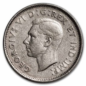 1937-1952 Canada 5 Cents George VI