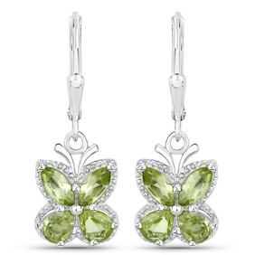 2.28 CT Genuine Peridot 14K White