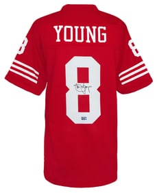 steve young (sf 49ers) signed red